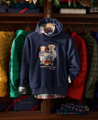 Polo Ralph Lauren Men's Polo Bear Family Fleece Hoodie - Macy's