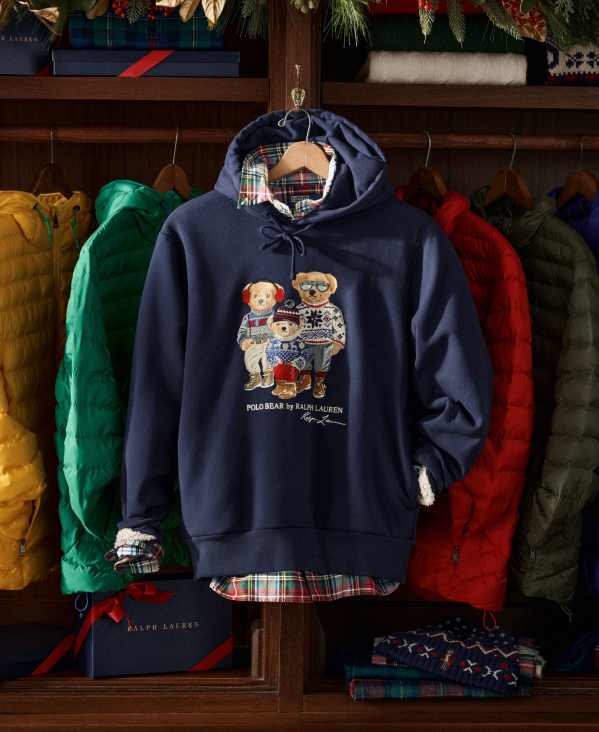 Polo Ralph Lauren Men's Polo Bear Family Fleece Hoodie