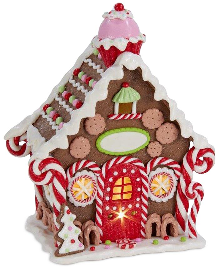 Kurt Adler Candy Gingerbread House Table Piece - Macy's