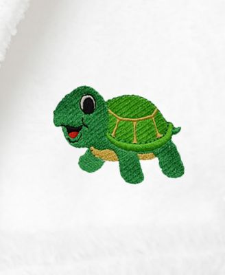 Kids Turtle Super Plush Double Brushed Hooded Bathrobes
