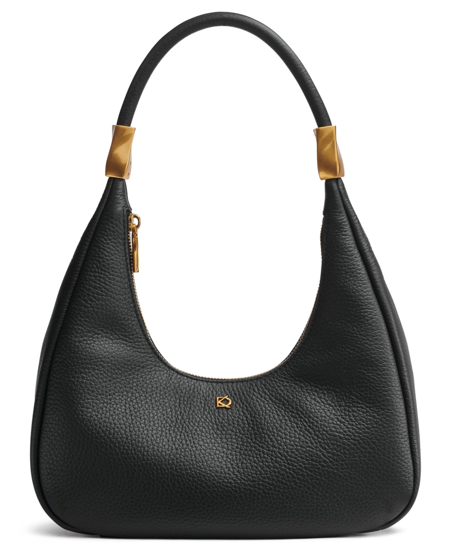 Quogue Leather Small Hobo Shoulder Handbag