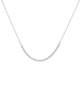 Macy's - Diamond Curved Bar Collar Necklace (1-1/2 ct. t.w.) in 14k Gold, 16" + 2" extender