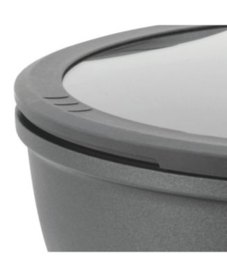 Leo Stone+ Nonstick Ceramic 11" Wok Pan with Lid, 4.6qt