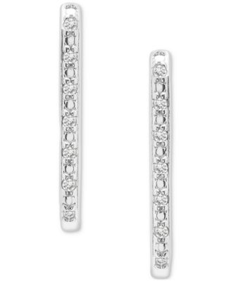 2-Pc. Set Diamond Open Link Pendant Necklace & Matching Hoop Earrings (1/6 ct. t.w.) in Sterling Silver, Created for Macy's
