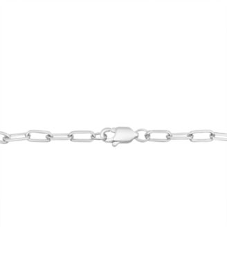 Diamond Heart Chain Paperclip Link Bracelet (1/6 ct. t.w.) in Sterling Silver, Created for Macy's