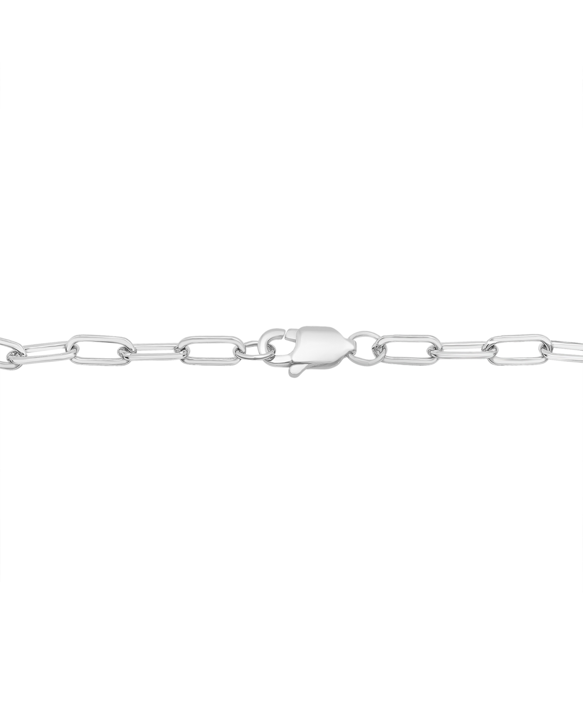 MACY'S DIAMOND HEART CHAIN PAPERCLIP LINK BRACELET (1/6 CT. T.W.) IN STERLING SILVER, CREATED FOR MACY'S 