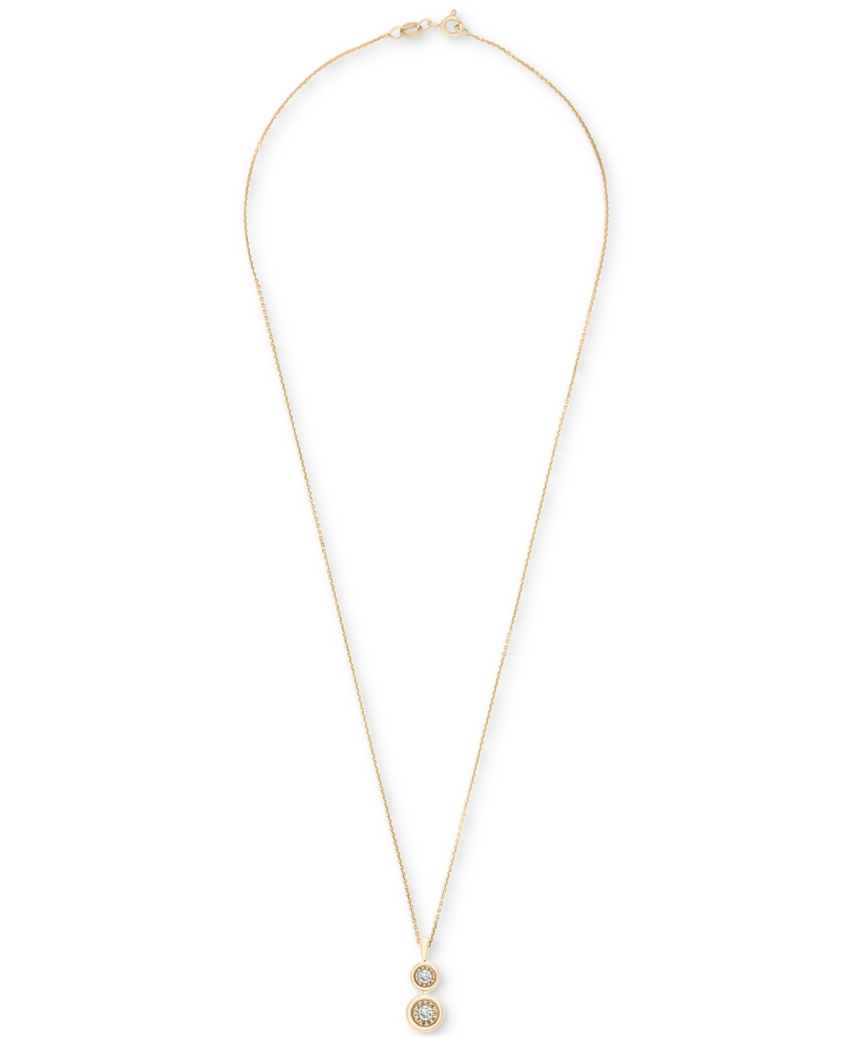 Macy's 2-pc. Set Diamond Circle Cluster Pendant Necklace & Matching Dangle Earrings (1/3 Ct. T.w.) In Sterl In Gold-plated Sterling Silver