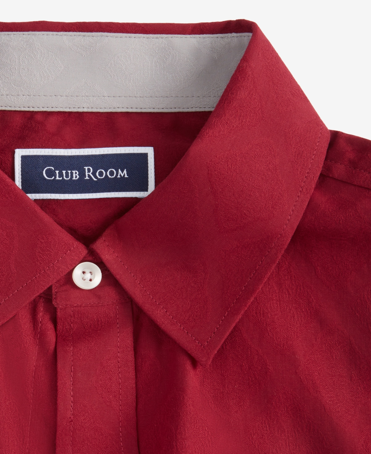 Club Room Men's Long Sleeve Diamond Jacquard Button-Front Shirt, Exclusively at Macy's