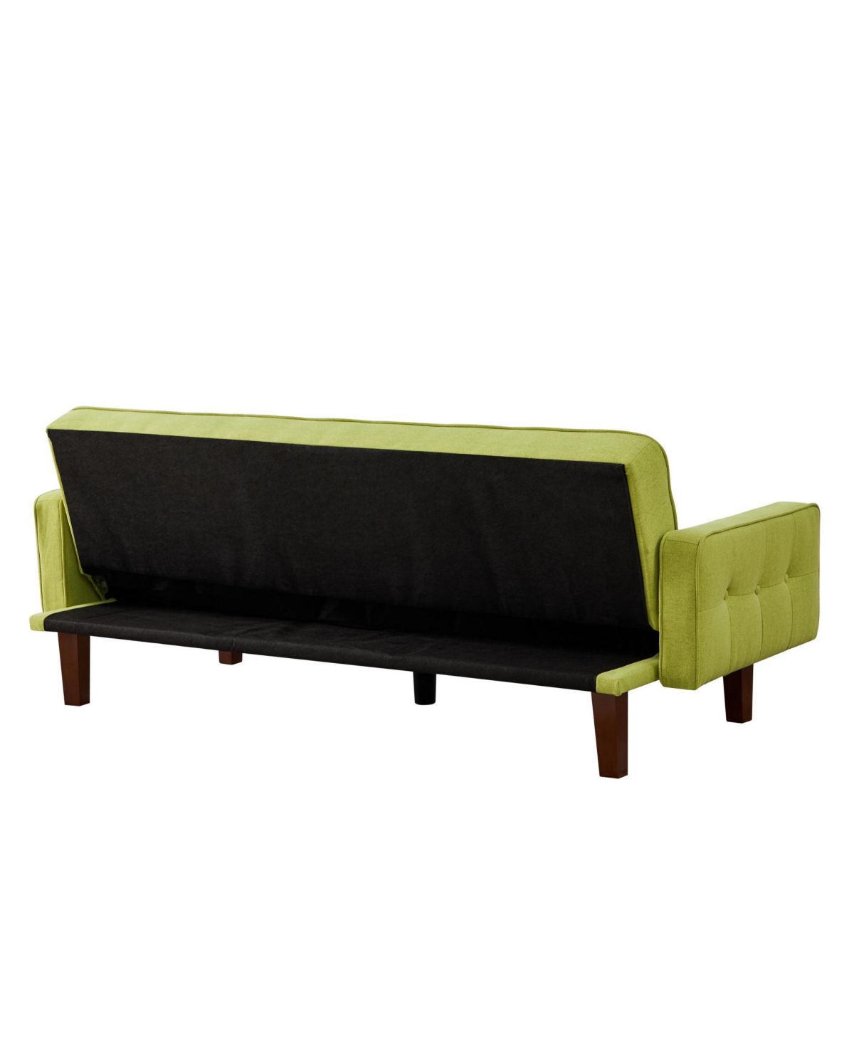 Slickblue Linen Upholstered Futon Sofa Bed - Fabric Convertible Sofa Bed for Modern Living Room Comfort