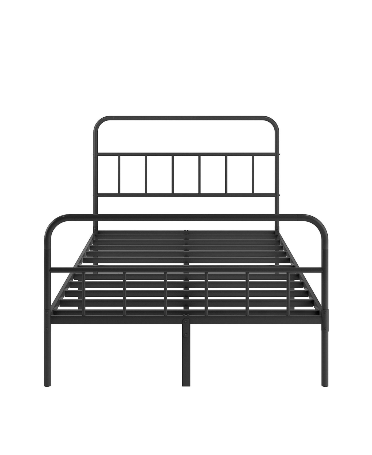 Slickblue Sturdy Metal Platform Bed Frame with Headboard - No Box Spring Needed for Easy Setup