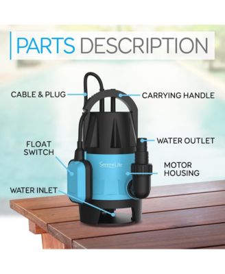 Electric Submersible Water Pump, 400W, 1980 GPH