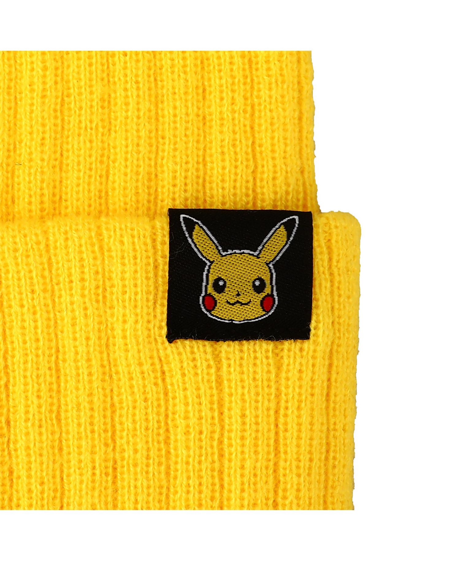 Men's Pikachu Inspired Adult Unisex Yellow Cuff Beanie