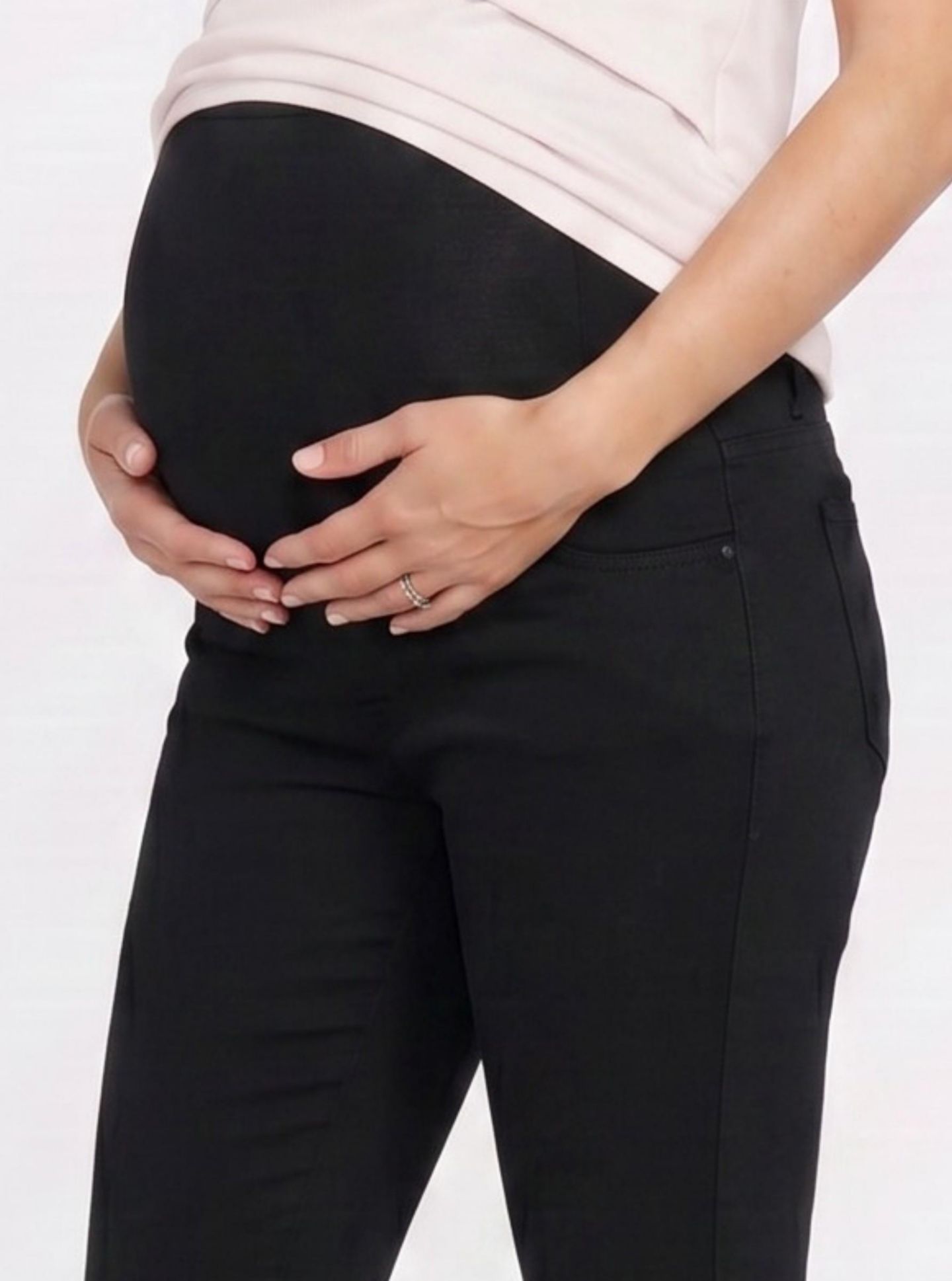 Женские джинсы Motherhood Maternity Maternity Motherhood Secret Fit Over the Belly Ankle Length Skinny, цвет: Чёрный — фото 4