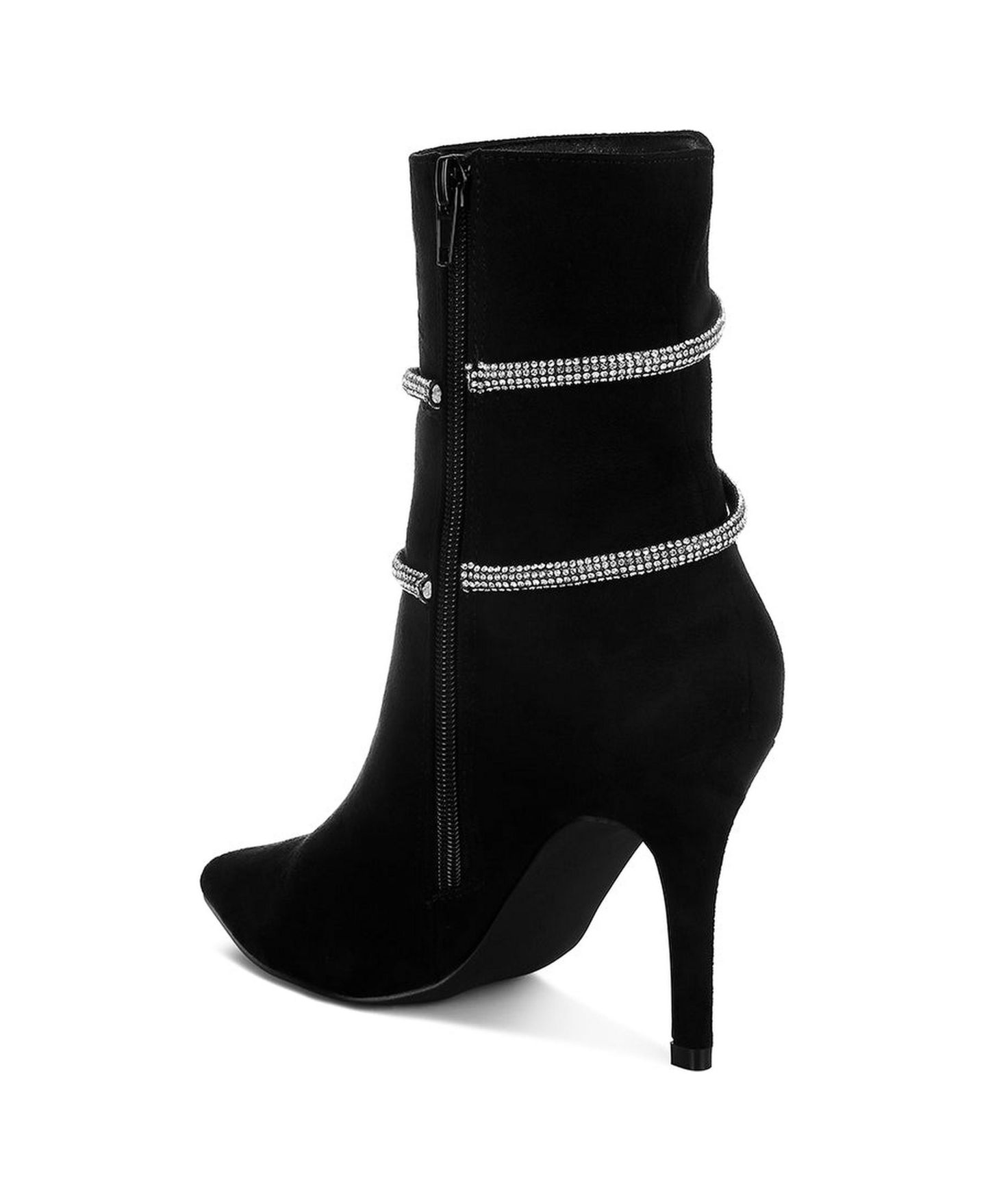 Женские ботинки London Rag Roda Rhinestone Wrap-Around Stiletto, цвет: Чёрный — фото 2