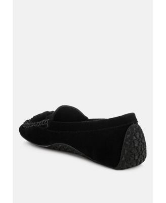 Kipstar Suede Round Toe Tassel Loafers