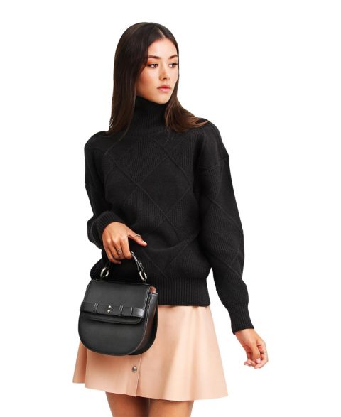 Женский свитер Belle & Bloom Women's The Academy Turtleneck Jumper, цвет: Чёрный