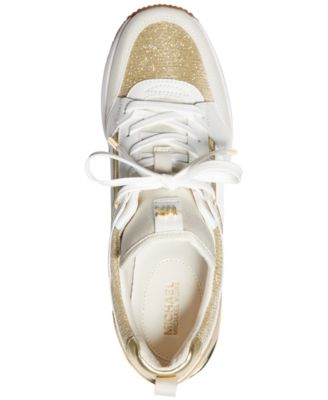 Georgie Metallic Logo and Suede Trainer | Michael Kors [US]