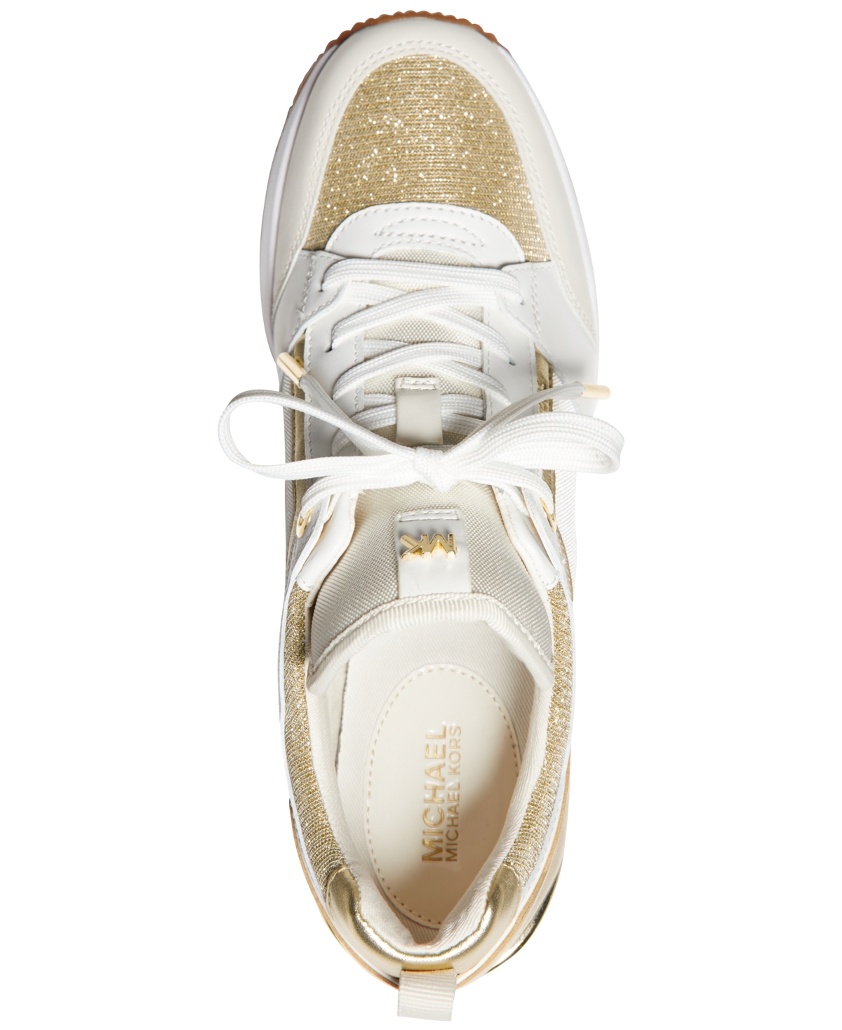 Shop Michael Kors Michael  Women's Georgie Trainer Sneakers In Pale Gold