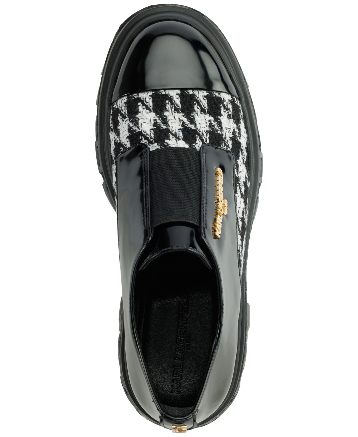 Karl Lagerfeld Paris Lakely Lug Sole Loafer In Black,white