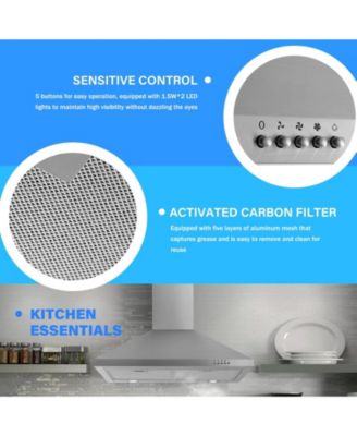 30-in 700-CFM Convertible Silver Wall-Mounted Range Hood