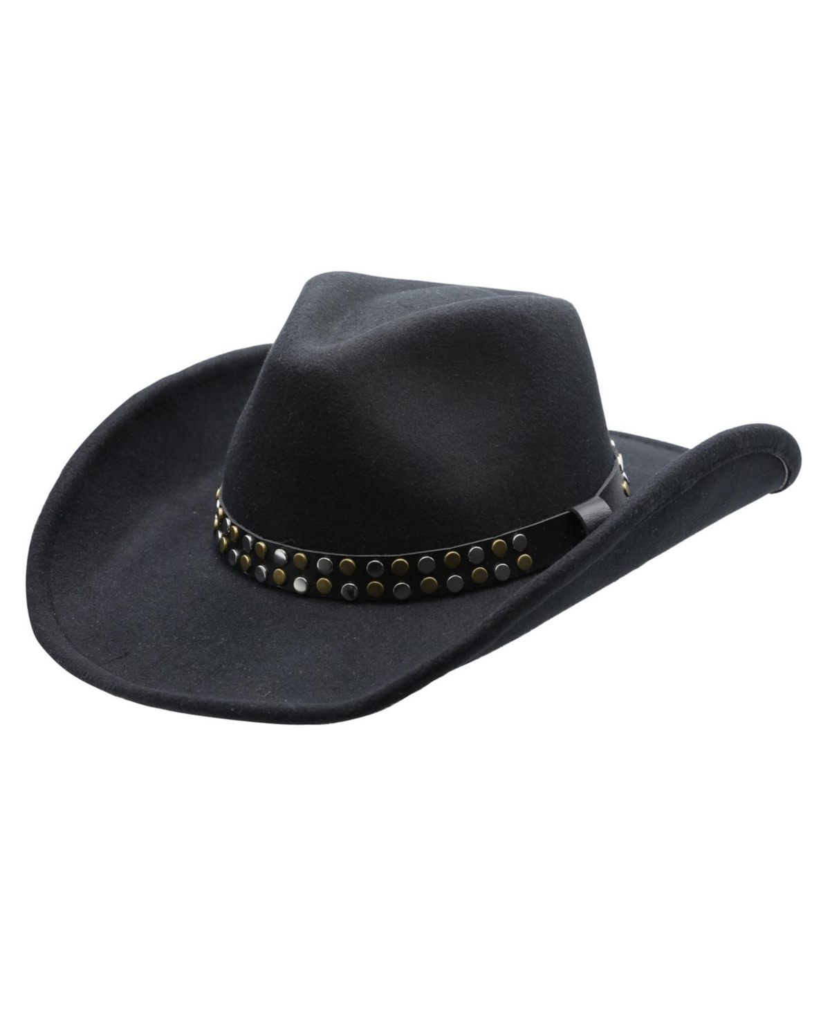 Mcgraw Ultra Felt Studded Band Western Drifter Hat - Black