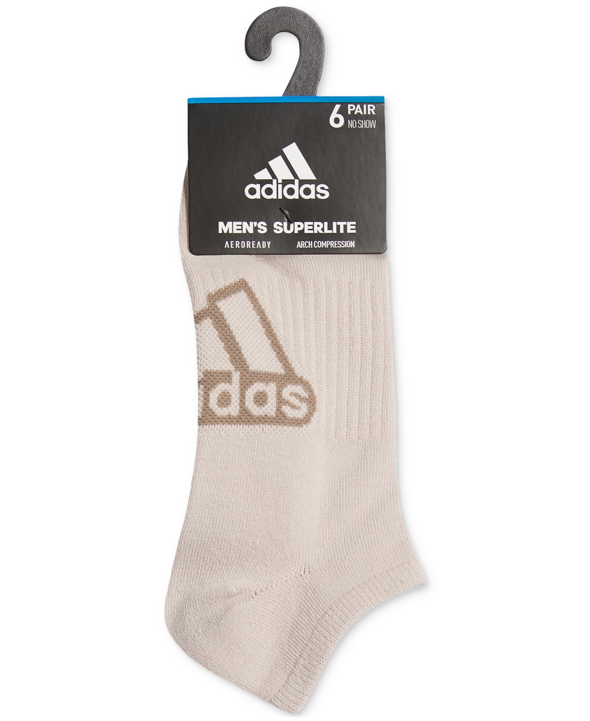 Adidas Originals Adidas 6-pack Superlite Classic Sport Ankle Socks In Medium Beige