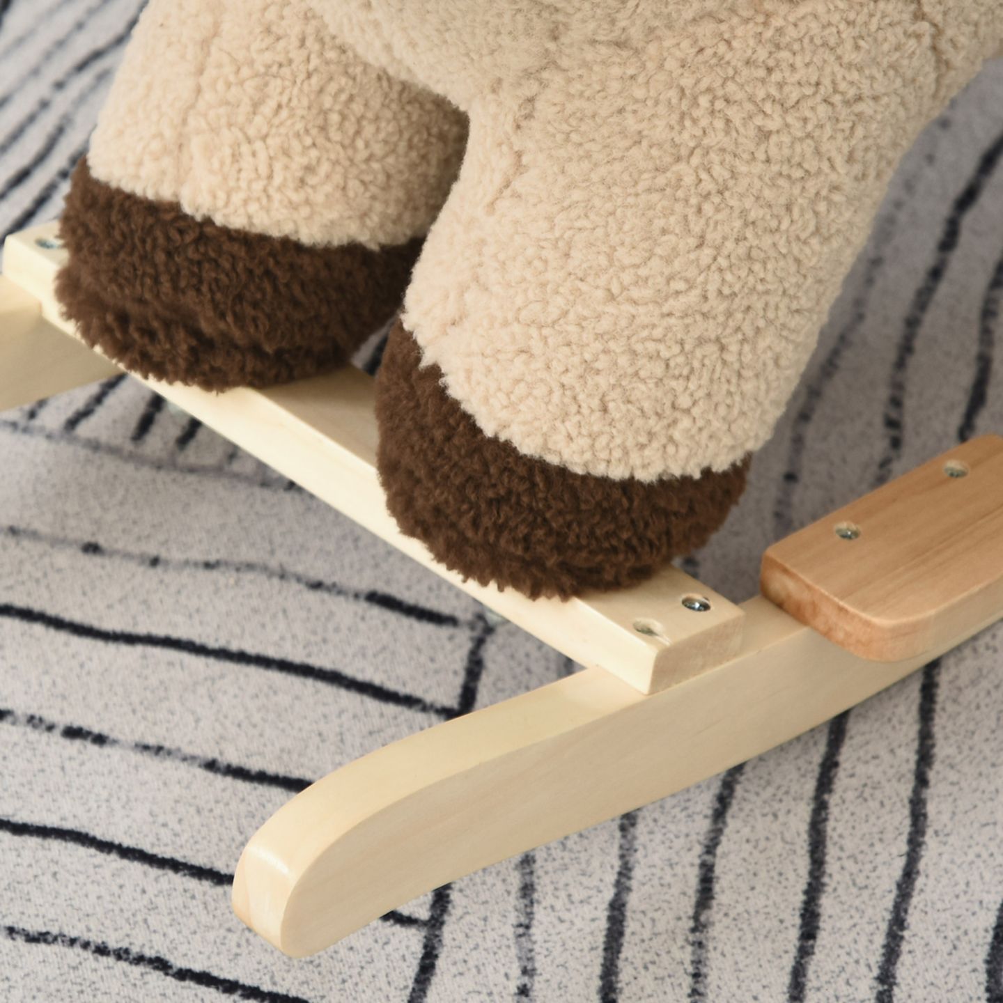Детская мягкая игрушка Streamdale Furniture Lion Plush Rocking Horse with Sound, Ages 18-36 Months, цвет: Коричневый — фото 2
