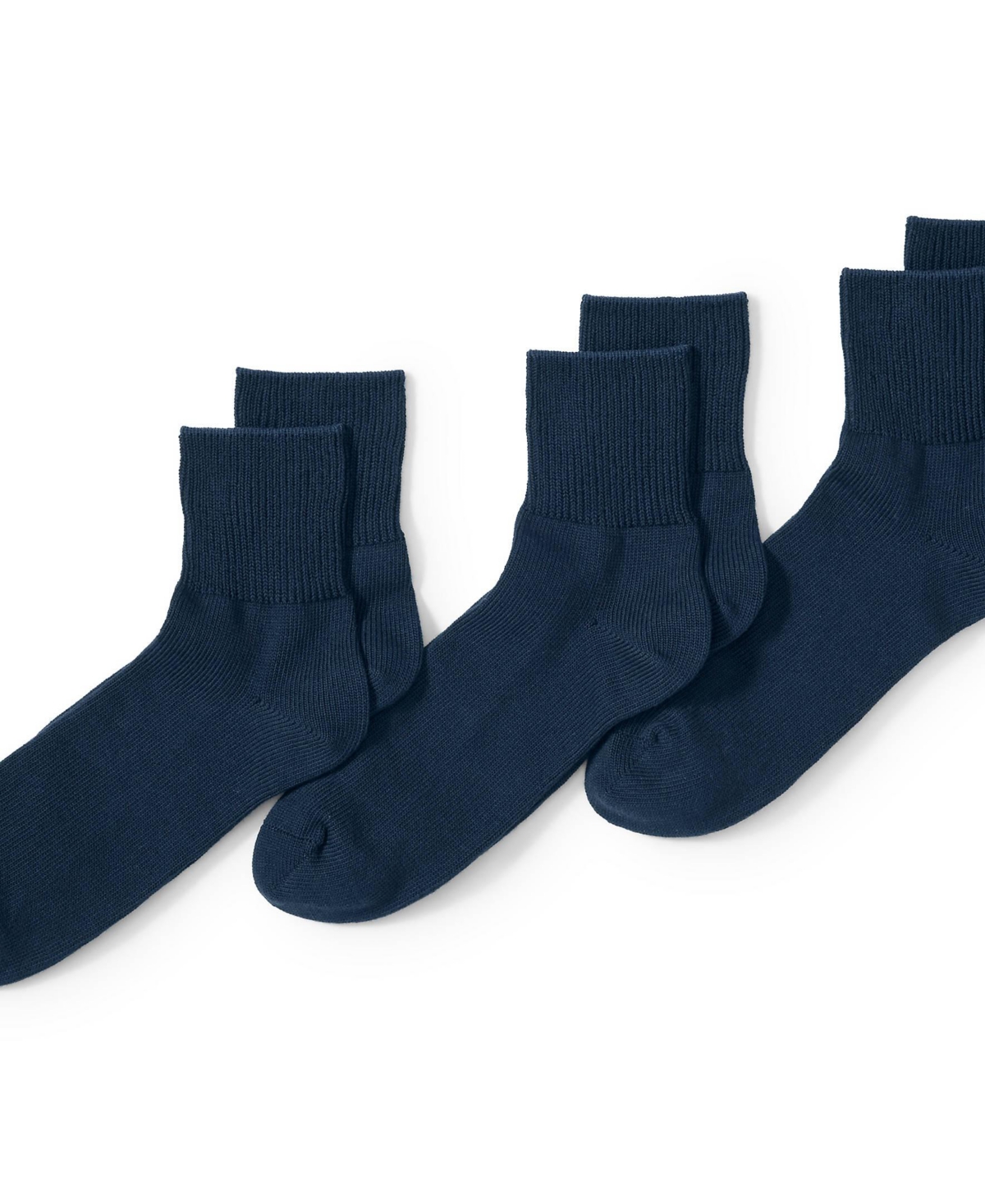 Men's Rib Quarter Socks 3 Pack - Radiant navy