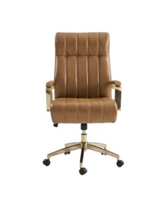 Uwe Modern Leather Ergonomic Executive Office Chair with SGS International Certified Stainless Steel Gas Spring