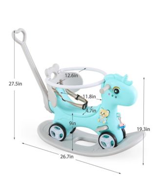 Rocking Horse for Toddlers, Safe and Durable Plush Ride-On Toy for Kids