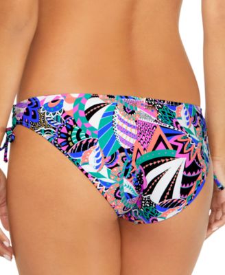 Juniors' Sweet Side Printed Side-Tie Bottoms