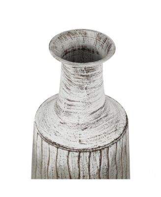 Set of 3 Multi-Color Ombre Metal Bottle Vases