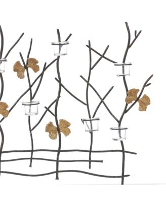 Metal Nature Branches Wall Tea Light Holder