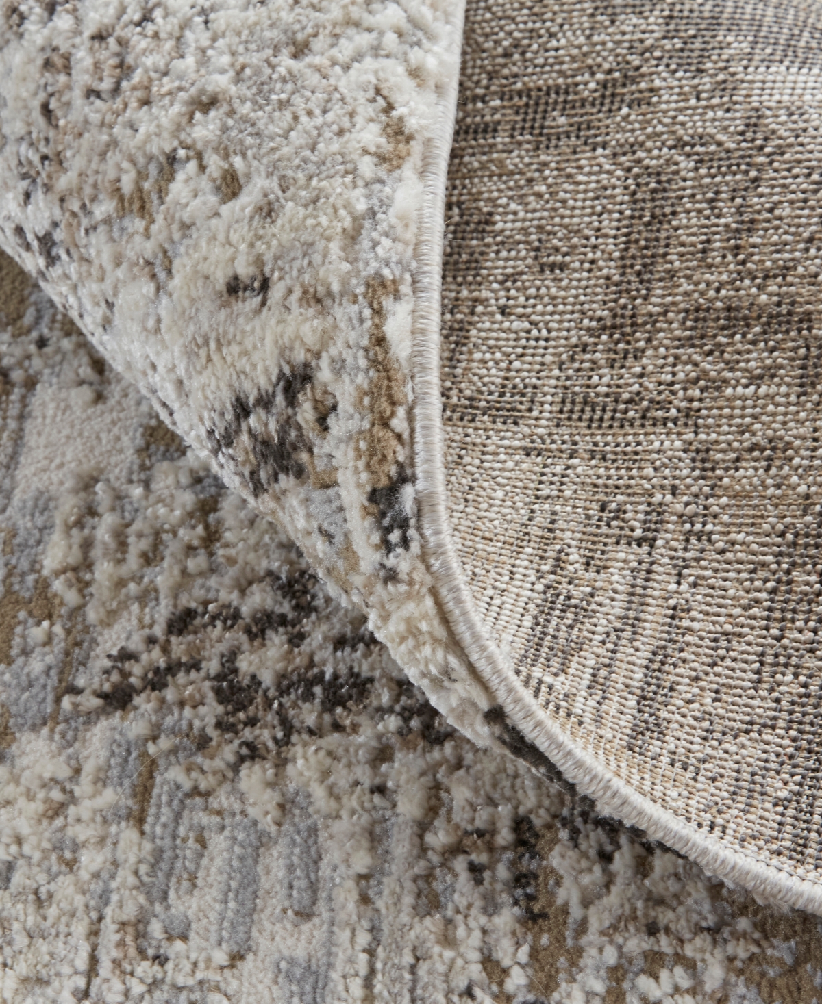 Feizy Vancouver 39fhf 4'x6' Area Rug In Gray,brown