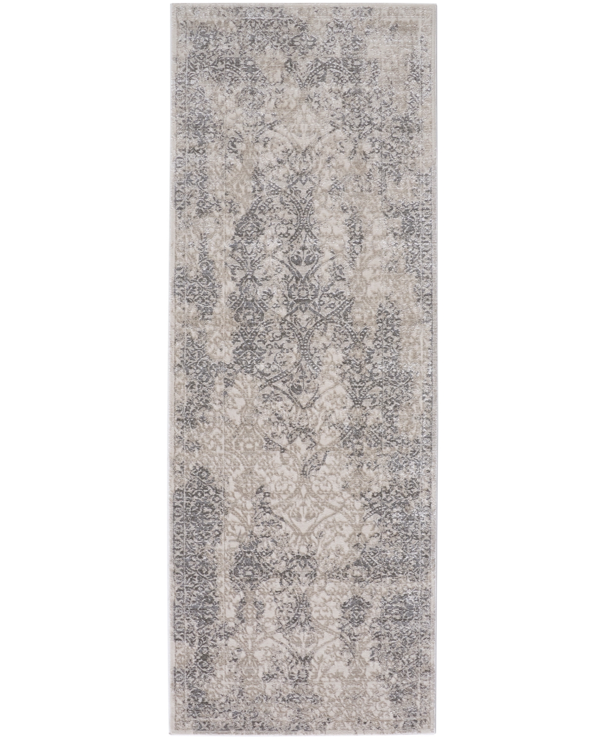 Feizy Prasad 3682f 2'10"x7'10" Runner Area Rug In Ivory,gray