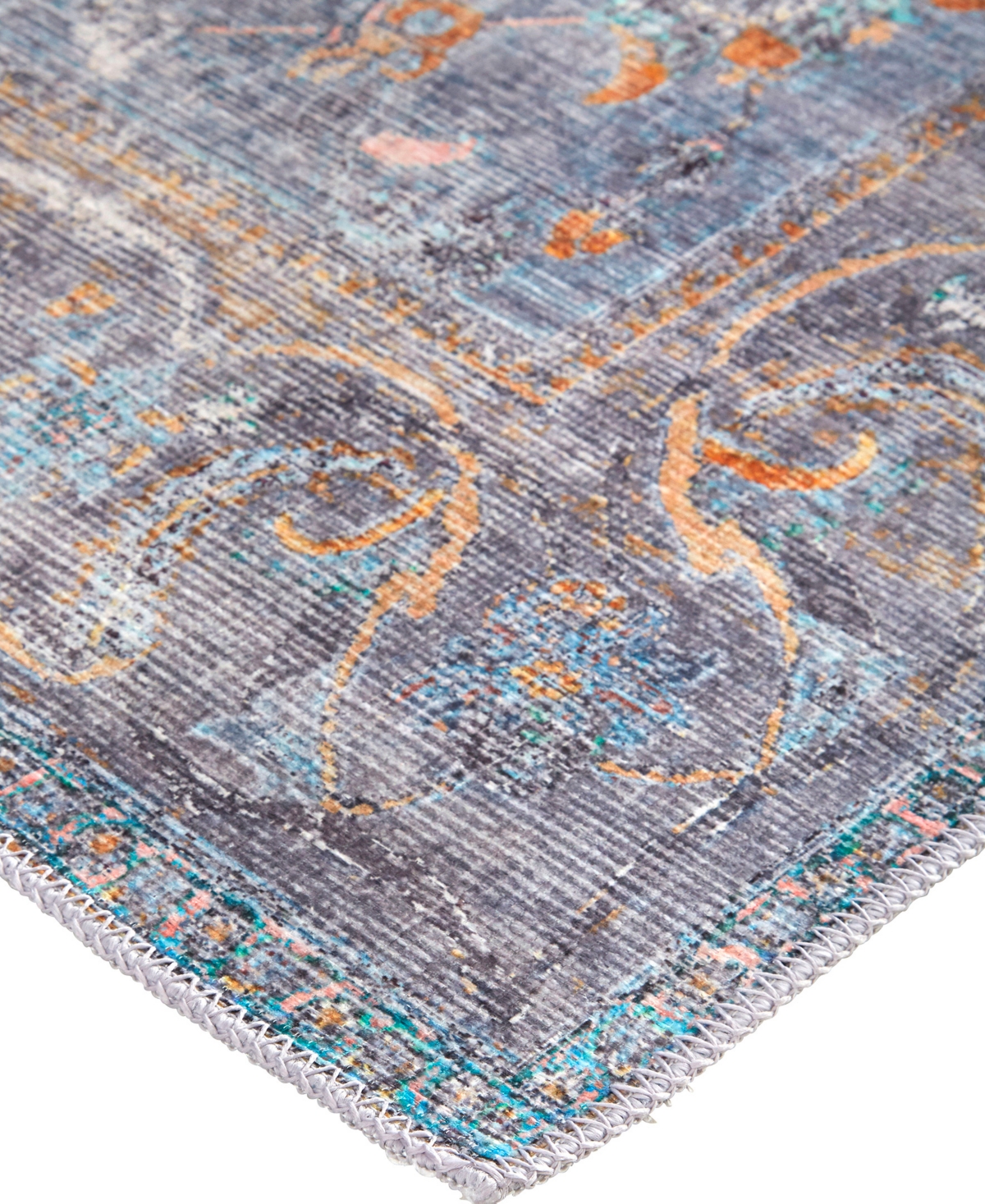 Shop Feizy Percy 39aff 4'x6' Area Rug In Blue,gray