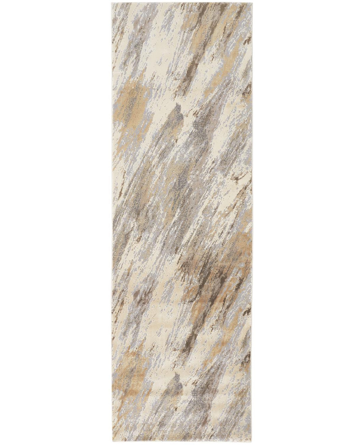 Shop Feizy Parker 3704f 2'6"x8' Runner Area Rug In Ivory,tan