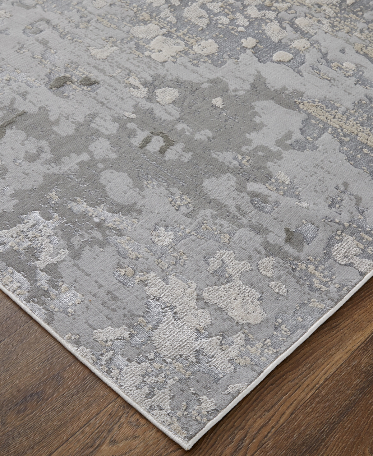Shop Feizy Micah 3336f 8'x10' Area Rug In Silver
