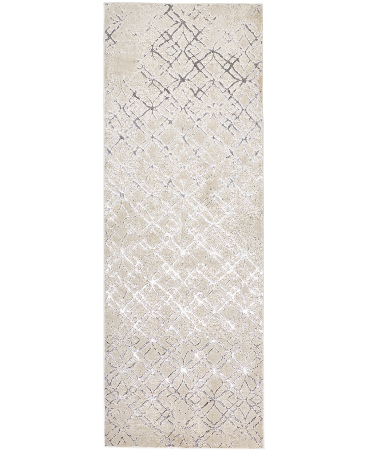 Shop Feizy Micah 3047f 2'10"x7'10" Runner Area Rug In Silver