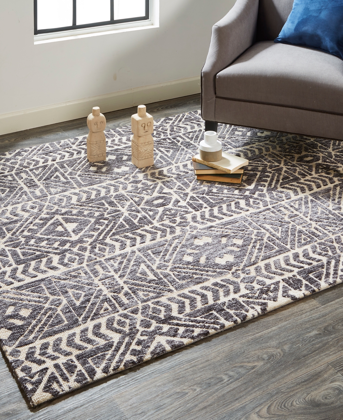 Shop Feizy Colton 8627f 8'x10' Area Rug In Gray,black