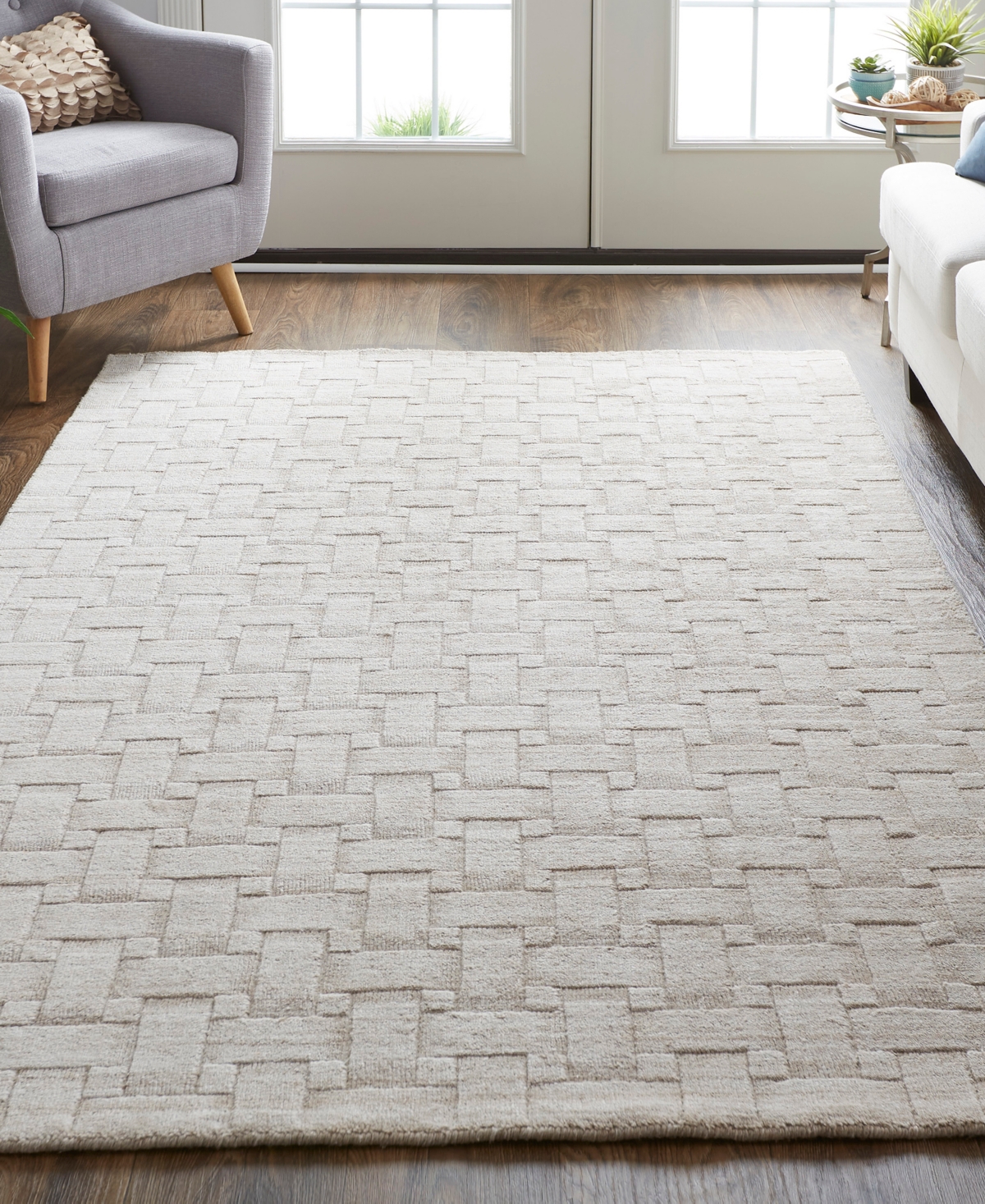 Shop Feizy Redford 8669f 5'x8' Area Rug In Ivory