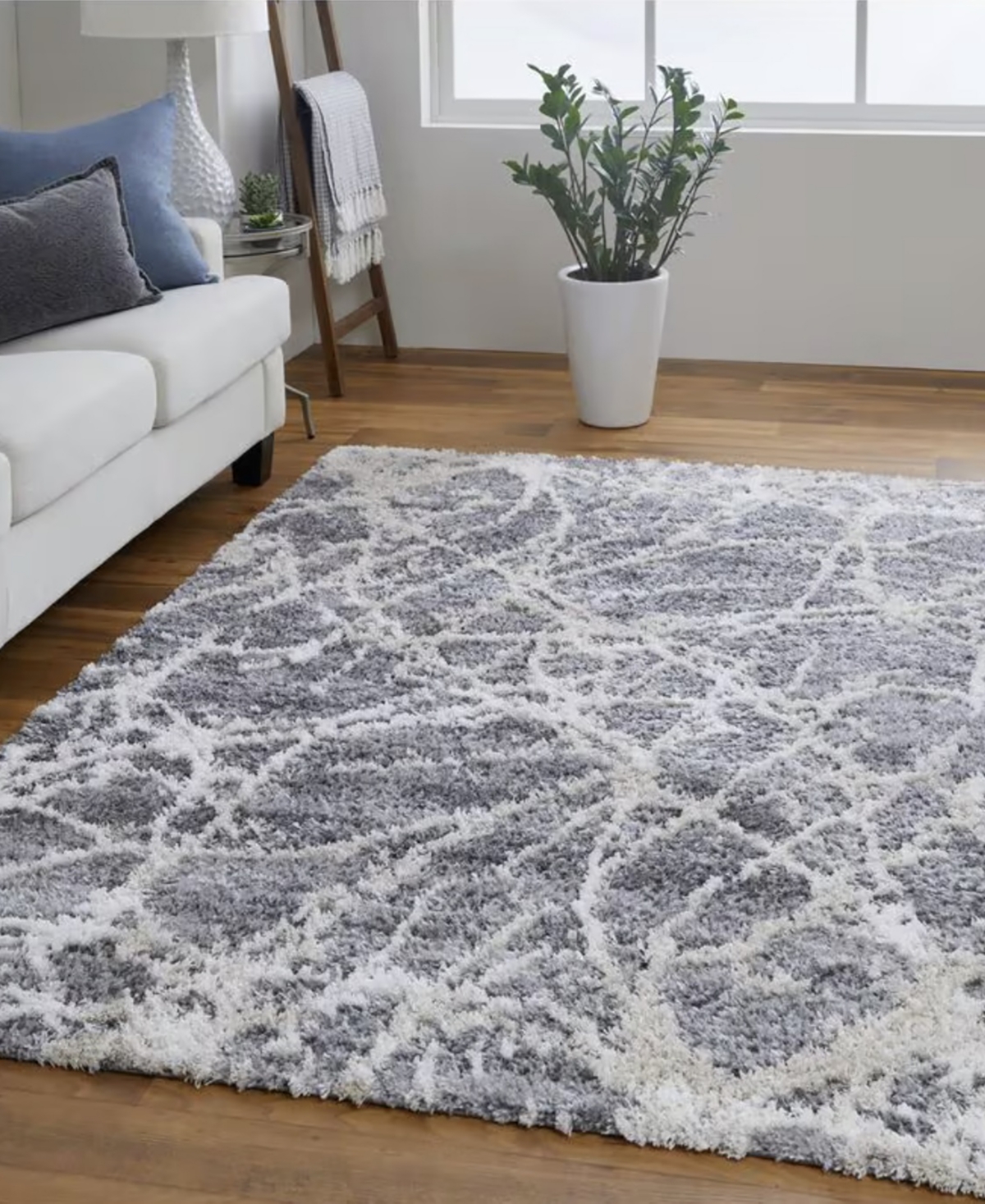 Shop Feizy Mynka 39idf 4'x6' Area Rug In Gray,ivory