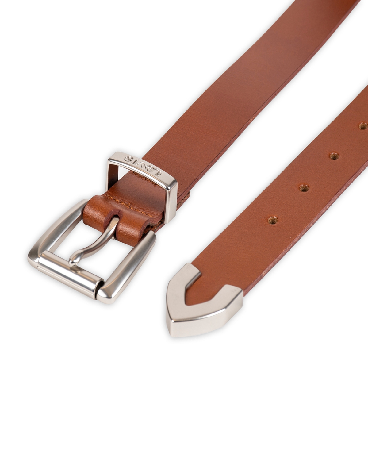 Shop Levi's Women's Western Metal Tip End Leather Extended Size Belt In Tan