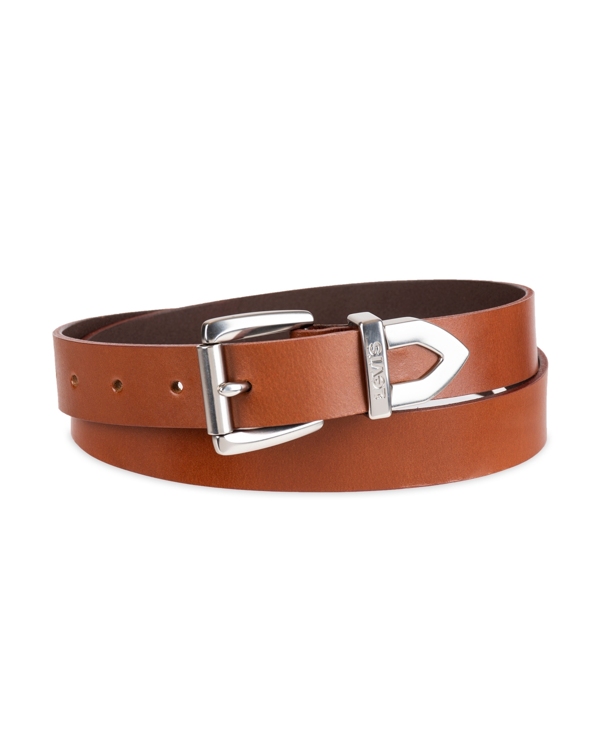 Levi's Women's Western Metal Tip End Leather Extended Size Belt In Tan