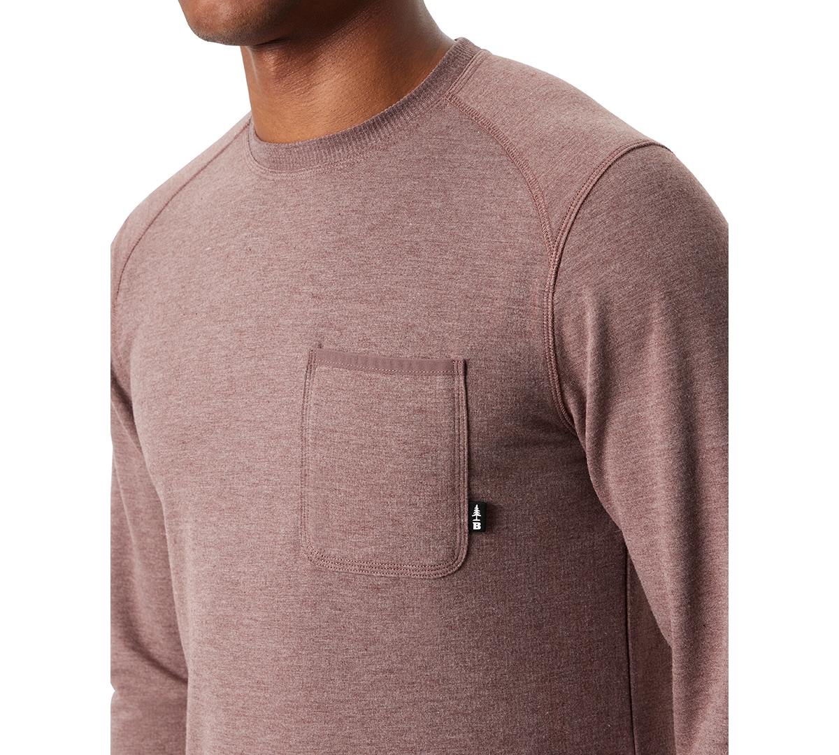 BASS OUTDOOR MEN'S LONG-SLEEVE RIBBED T-SHIRT 