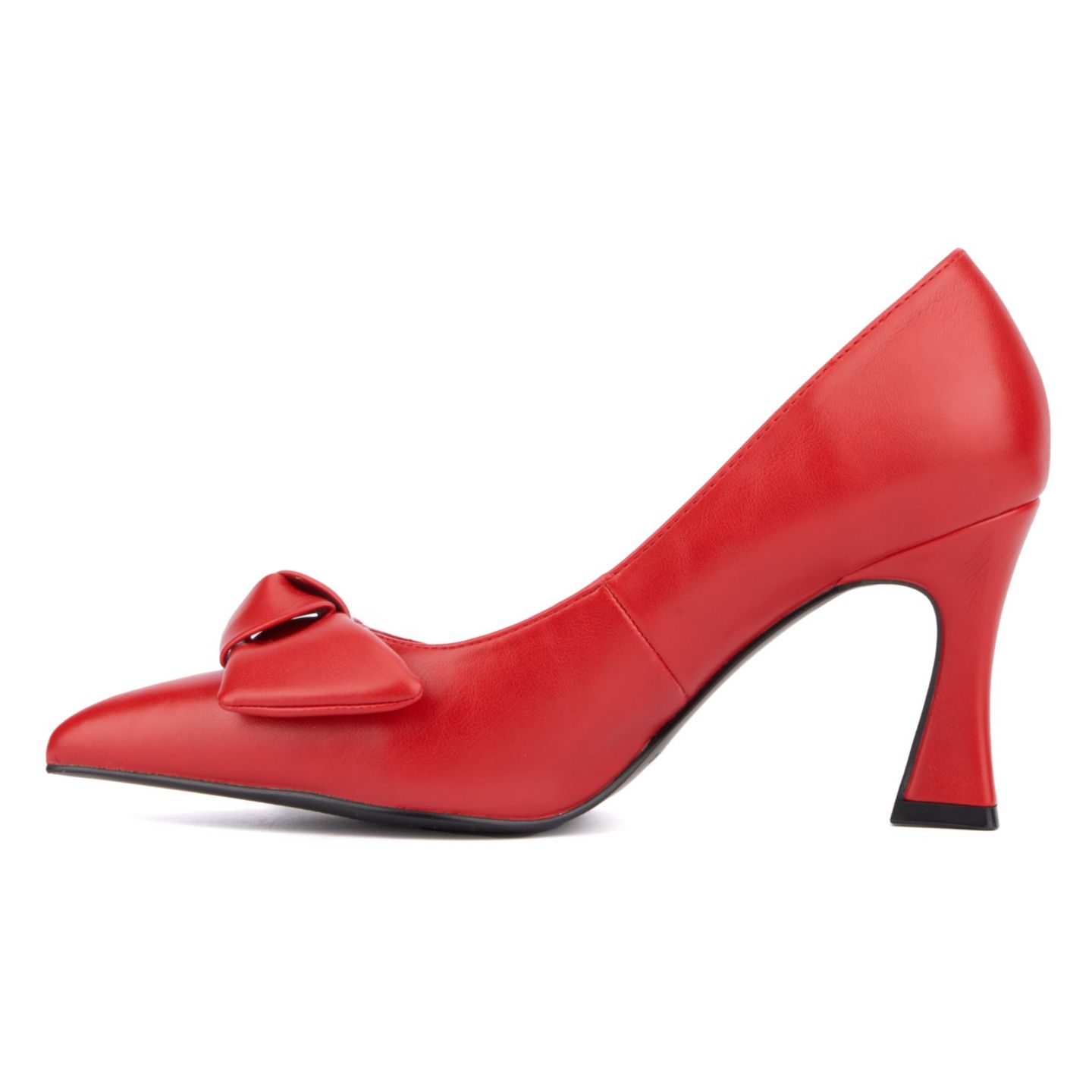 Женские туфли Torgeis Tamrina Pointed Toe Dressy Flared Heels, цвет: Красный — фото 5