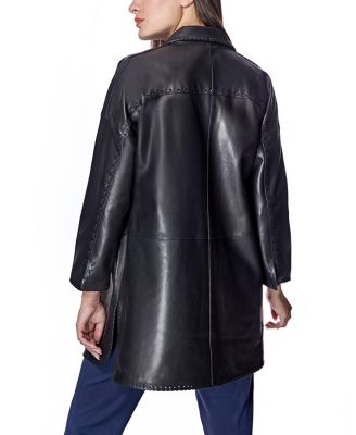 Women's Oversized Leather Jacket