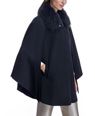 Women's Cashmere Cape with Buckle Detail