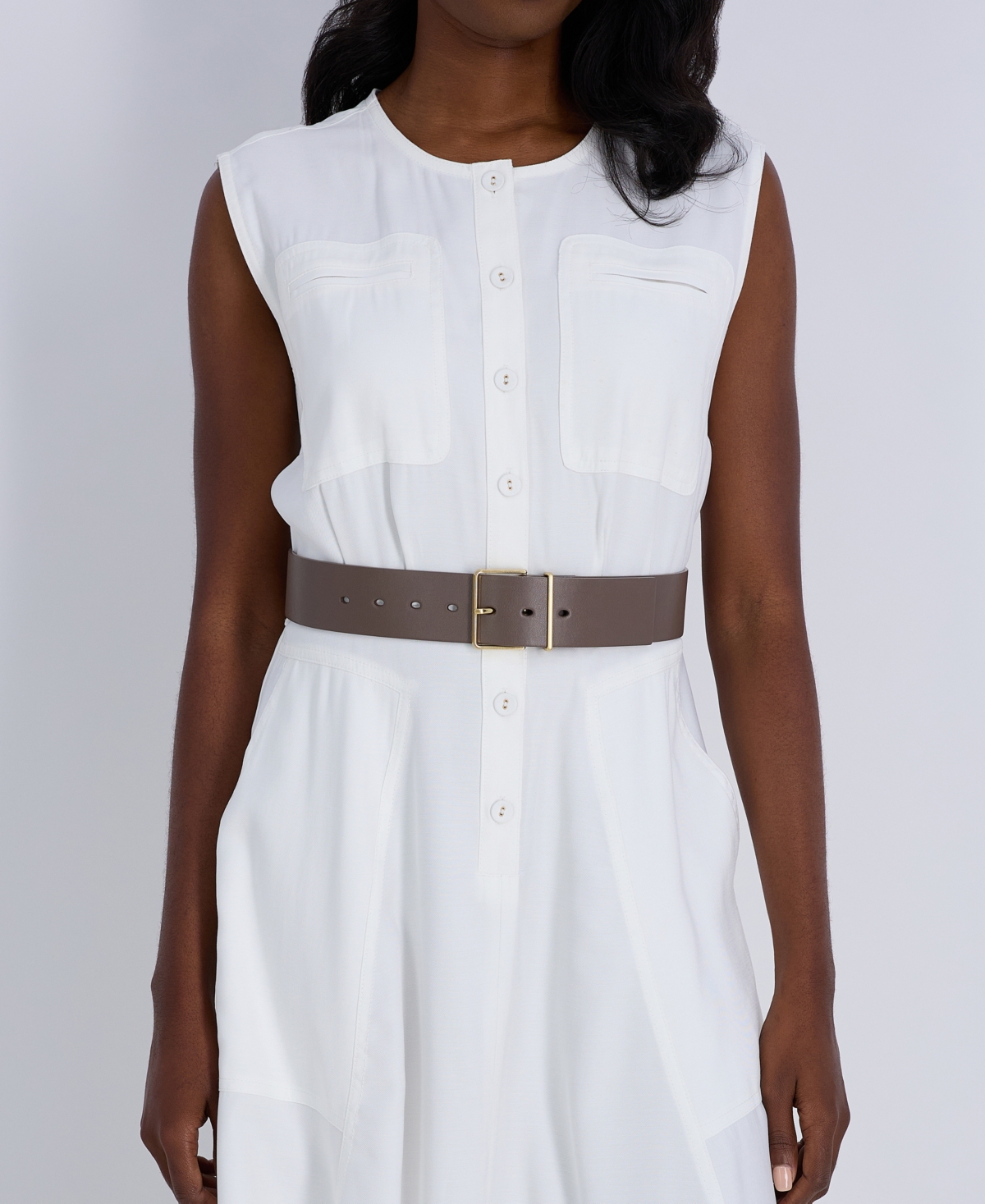Calvin Klein Women's Sleek Minimalist Buckle Casual Belt