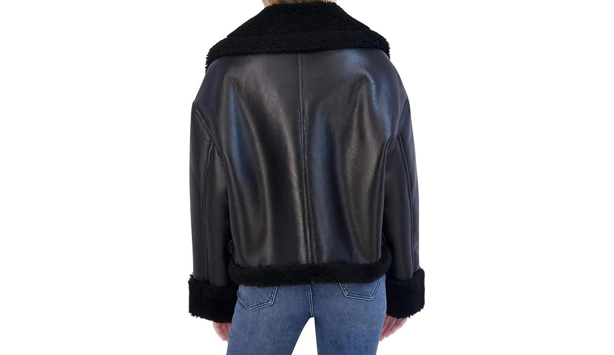 Laundry by Shelli Segal Women's Faux Shearling Leather Jacket